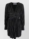 Iro Short Dress With Metallic Ribbed Stripes