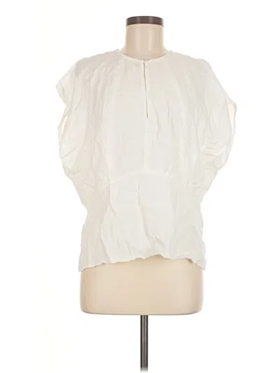 Pre-owned Iro Short Sleeve Blouse In Ivory
