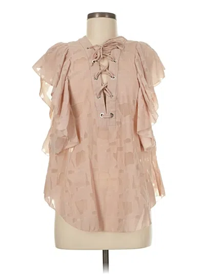 Pre-owned Iro Short Sleeve Blouse In Pink