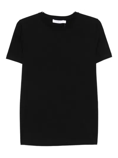 Iro Short-sleeve Crew-neck Top In Black