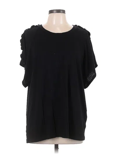 Pre-owned Iro Short Sleeve Top Black Cold Shoulder Neckline Tops