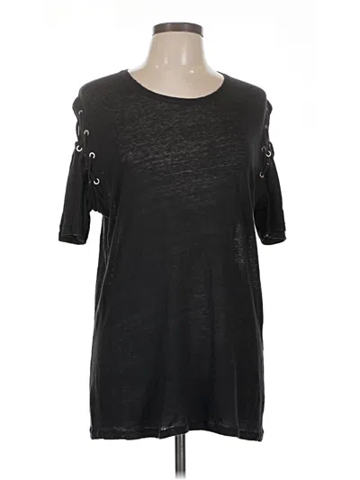 Pre-owned Iro Short Sleeve Top Black Cold Shoulder Neckline Tops