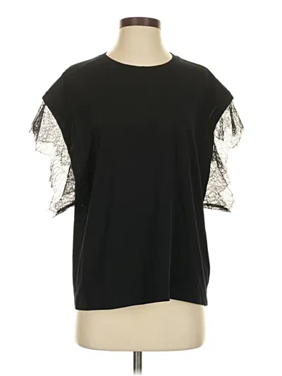 Iro Short Sleeve Top Black Crew Neck Tops