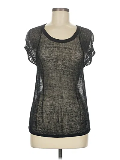 Pre-owned Iro Short Sleeve Top Black Scoop Neck Tops