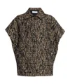 Iro Caliopa Tweed Short-sleeved Jacket In Brown