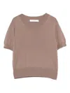 Iro Short-sleeve Wool Top In Neutral