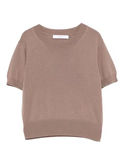 Iro Short-sleeve Wool Top In Neutral