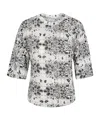 Iro Linen Geometric Pattern T-shirt In White