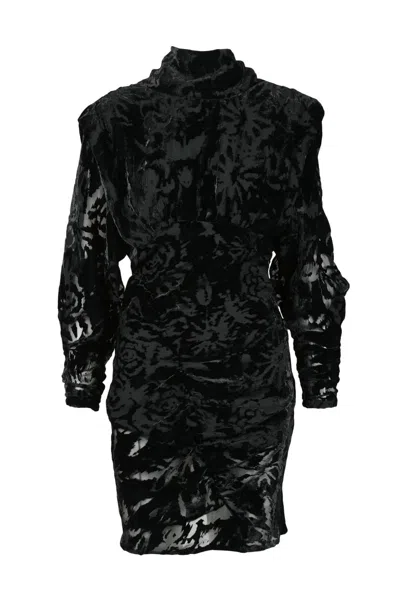Iro Short Velvet Dress - Black