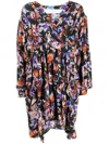 Iro Floral Print Dress In Black