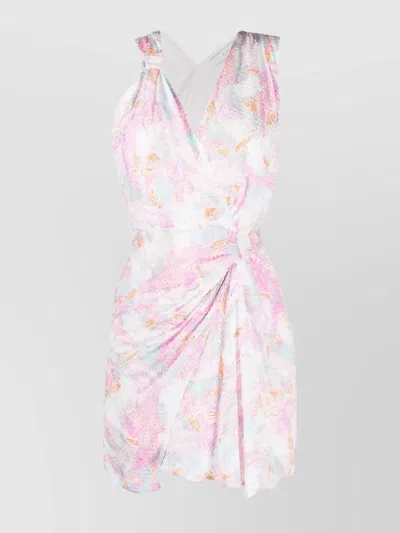IRO SHORT WRAP DRESS GRAPHIC PRINT