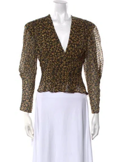 Pre-owned Iro Silk Animal Print Crop Top W/ Tags