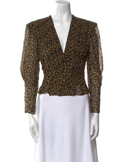 Pre-owned Iro Silk Animal Print Crop Top W/ Tags In Black