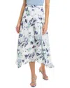 Iro Silk-blend Midi Skirt In Blue