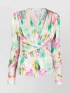 Iro Abstract-print Long-sleeve Mini Dress