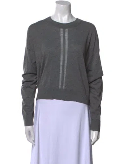 Pre-owned Iro Silk Crew Neck Sweater In Gray