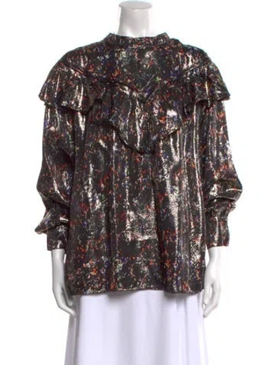 Pre-owned Iro Silk Floral Print Blouse W/ Tags In Multi