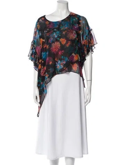 Pre-owned Iro Silk Floral Print Top In Multi