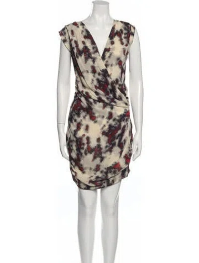 Pre-owned Iro Silk Knee-length Dress In Neutral