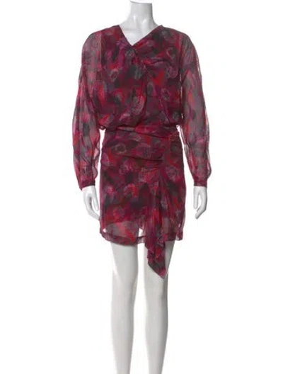 Pre-owned Iro Silk Knee-length Dress In Pink