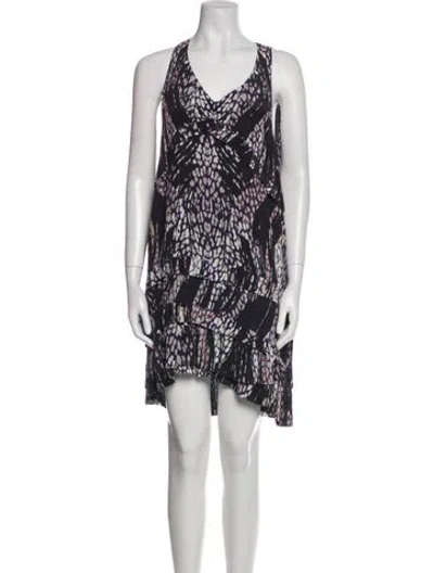 Pre-owned Iro Silk Knee-length Dress In Purple