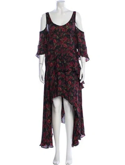 Pre-owned Iro Silk Long Dress In Black