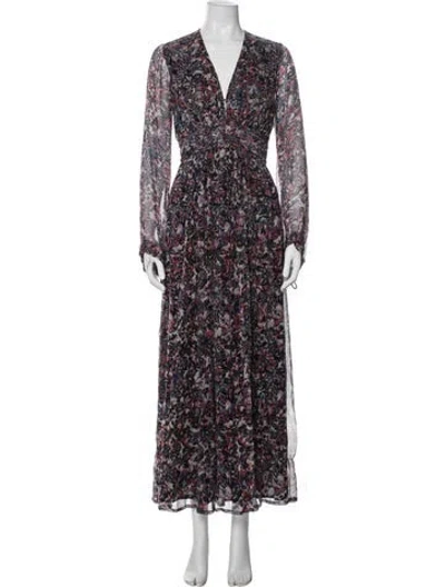 Pre-owned Iro Silk Long Dress In Multi