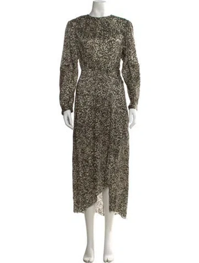 Pre-owned Iro Silk Long Dress In Neutral