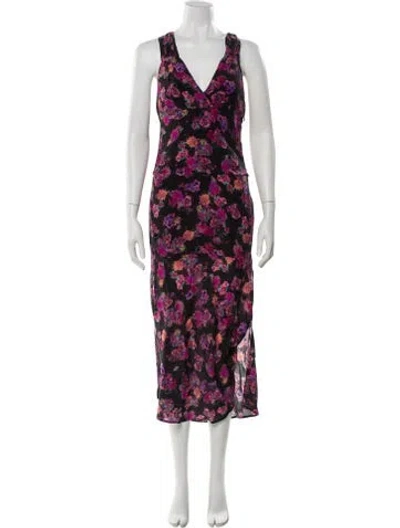 Pre-owned Iro Silk Long Dress W/ Tags In Multi