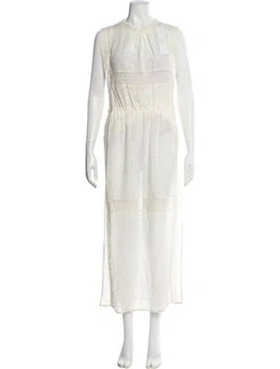 Pre-owned Iro Silk Long Dress W/ Tags In White