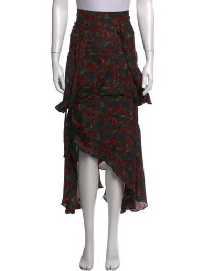 Pre-owned Iro Silk Long Skirt In Black
