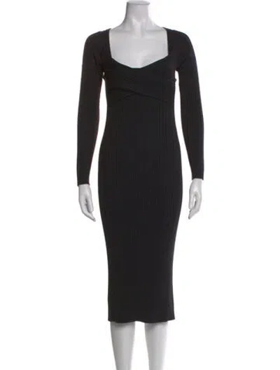 Pre-owned Iro Silk Midi Length Dress In Black