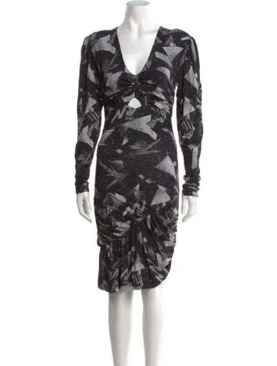 Pre-owned Iro Silk Midi Length Dress In Black