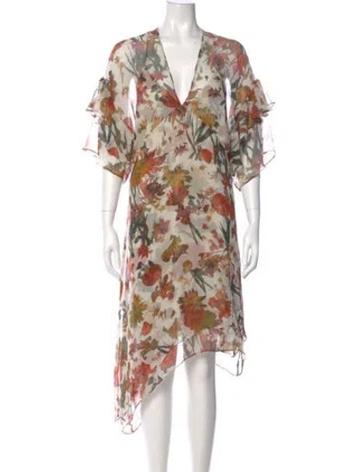 Pre-owned Iro Silk Midi Length Dress In Neutral