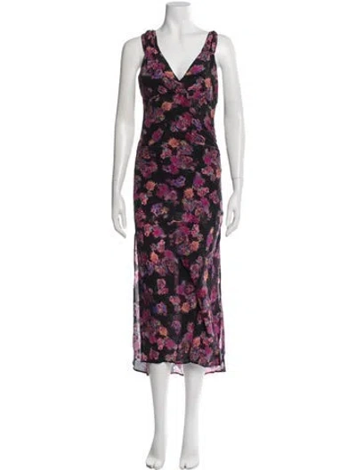 Pre-owned Iro Silk Midi Length Dress In Pink