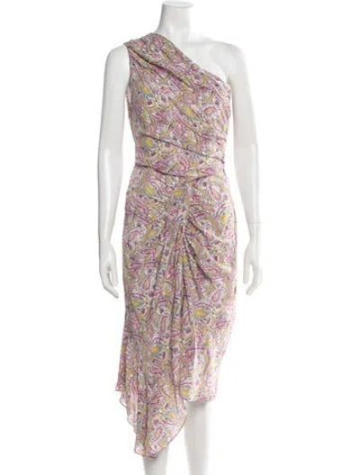 Pre-owned Iro Silk Midi Length Dress In Pink