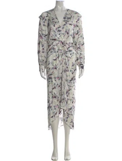 Pre-owned Iro Silk Midi Length Dress In Purple