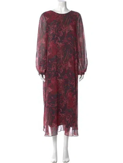 Pre-owned Iro Silk Midi Length Dress In Red
