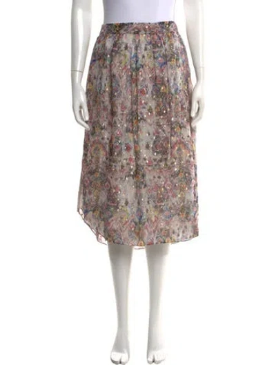 Pre-owned Iro Silk Midi Length Skirt