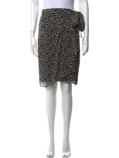 Pre-owned Iro Silk Midi Length Skirt In Black/neutrals