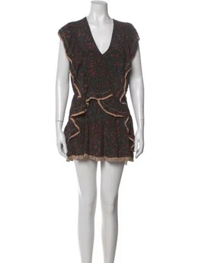 Pre-owned Iro Silk Mini Dress In Black