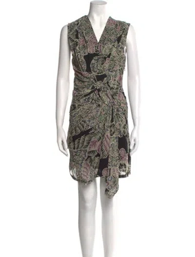 Pre-owned Iro Silk Mini Dress In Black