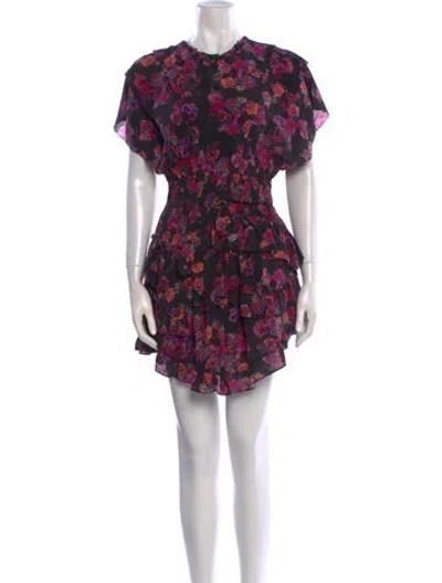 Pre-owned Iro Silk Mini Dress In Black