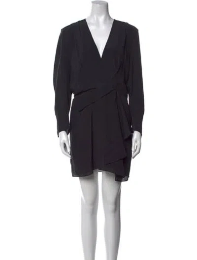 Pre-owned Iro Silk Mini Dress In Black