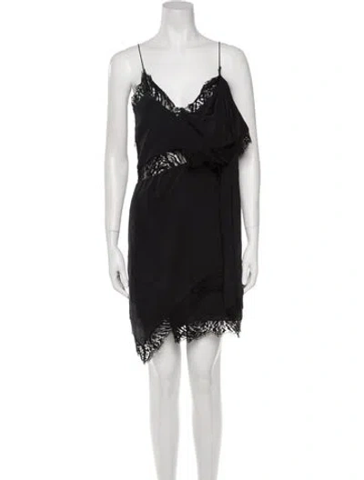 Pre-owned Iro Silk Mini Dress In Black