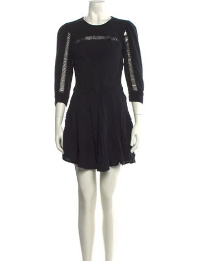 Pre-owned Iro Silk Mini Dress In Black