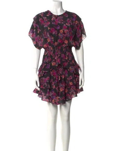 Pre-owned Iro Silk Mini Dress In Black
