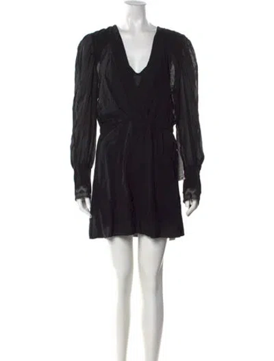 Pre-owned Iro Silk Mini Dress In Black