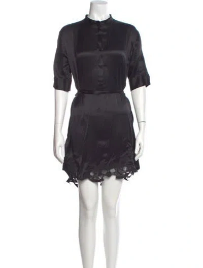 Pre-owned Iro Silk Mini Dress In Black