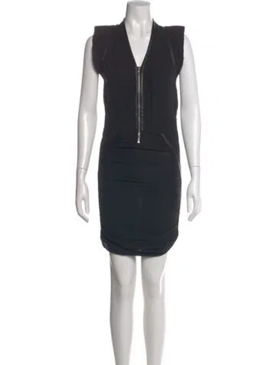 Pre-owned Iro Silk Mini Dress In Black